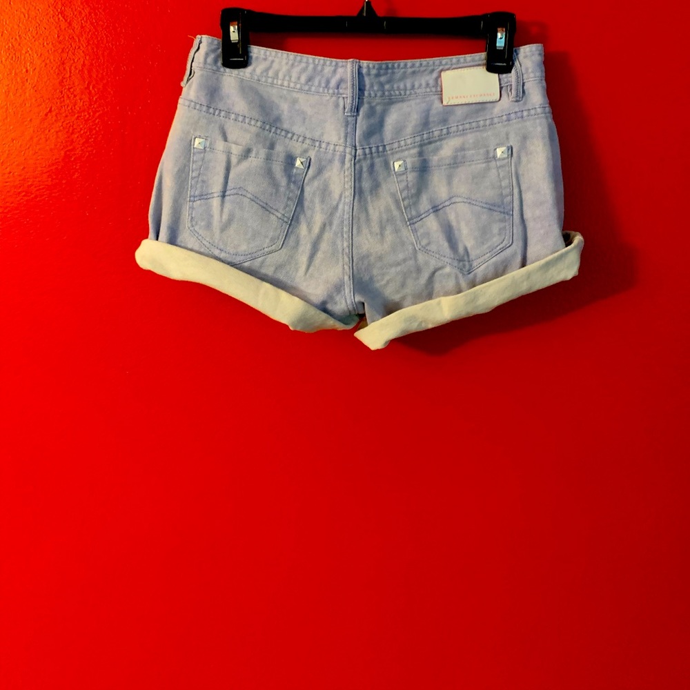 Armani Exchange light blue jean shorts